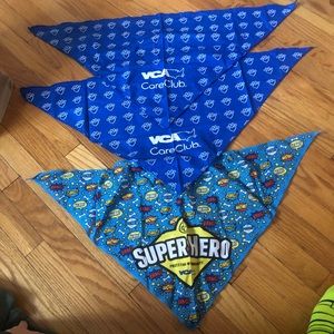 3 blue dog bandanas M/L